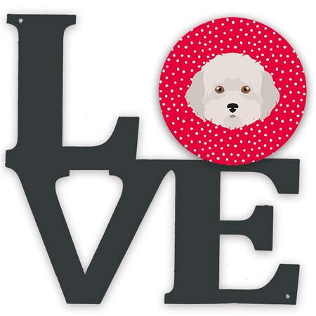 Carolines Treasures 11.5 x 11.75 in. Cyprus Poodle Love Metal Artwork Wall Decor CK5193WALV